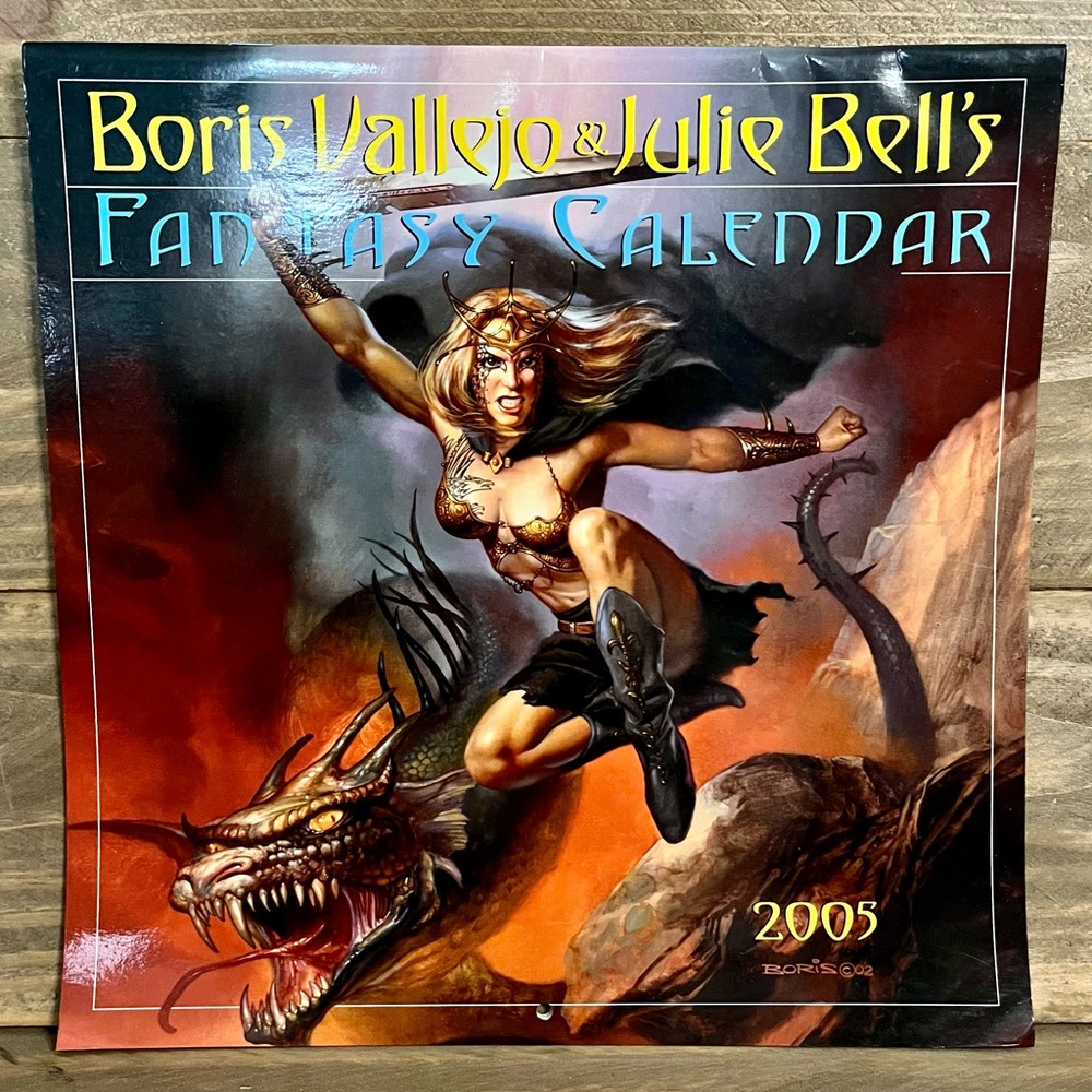Boris Vallejo & Julie Bell Fantasy Calendar 2005 Collectible VTG Y2K Fantasy Art